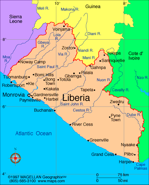 Monrovia map